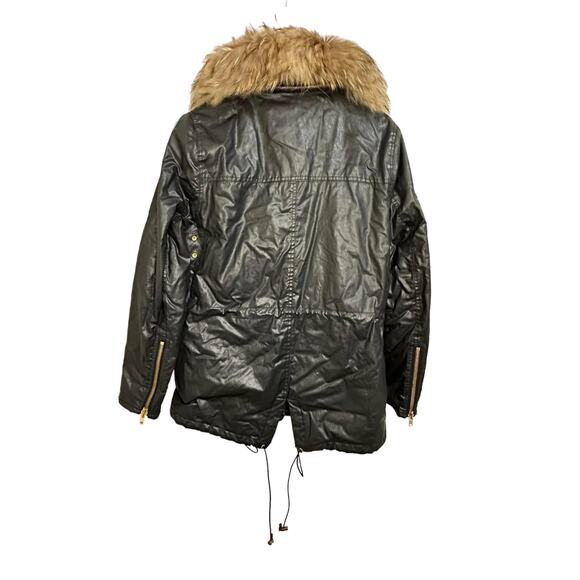 SAM Hudson black natural parka‎ black jacket size Small - Picture 6 of 6